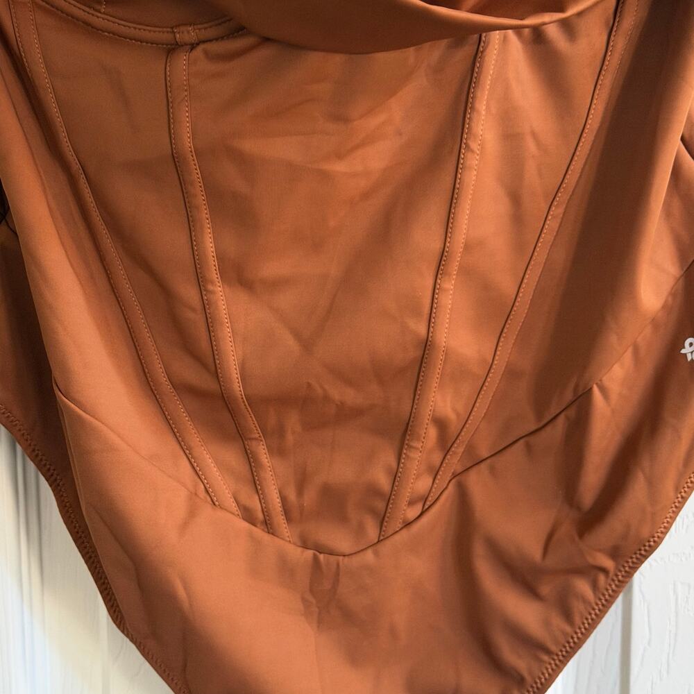Popilush Brown Cowl Neck Corset Bodysuit XXL Sculpting Shapewear Glam Coquette - Picture 5 of 8